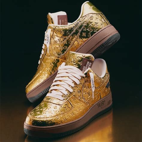 af1 louis vuitton gold